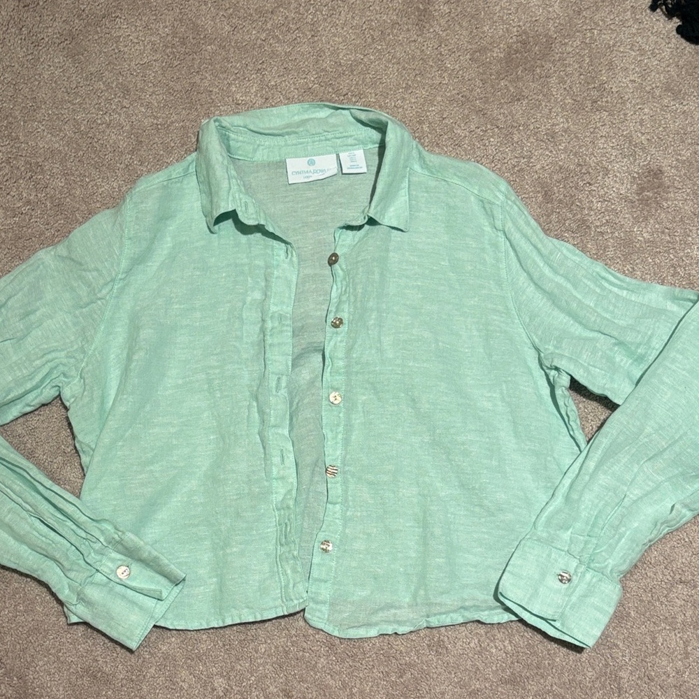 Button up linen top